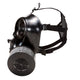 Side view of the CM-7M Military Gas Mask with a CBRN filter