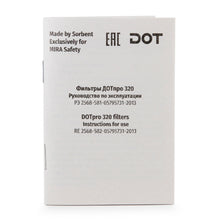Instruction manual for the DOTpro 320 40mm gas mask filter