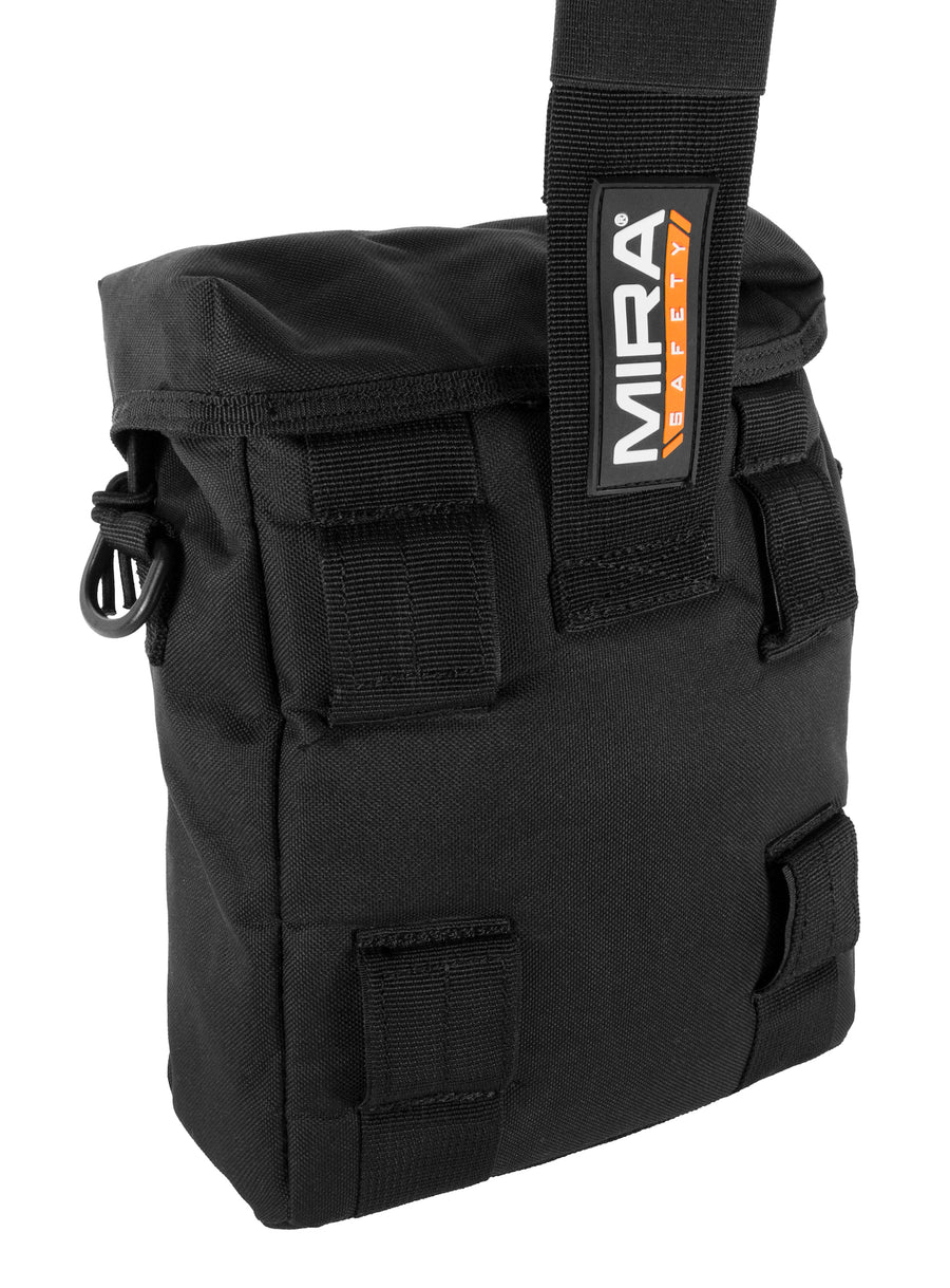 MIRA Safety gas mask pouch side view without straps