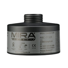 NBC-77 SOF gas mask filter on white background