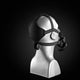 Back profile of the Tactical Air-Purifying Respirator mask (TAPR) with a mesh head harness