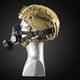 Side profile of the Tactical Air-Purifying Respirator mask (TAPR) with the ARC Rail Fidlock Connectors
