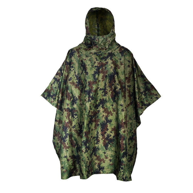 Front of M4 CBRN Military Poncho in the M-MDU-10 color scheme