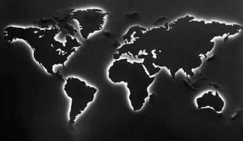 Dark global map showing geopolitical hotspots and rising World War 3 risks, emphasizing global instability and preparedness.
