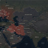 world map highlighting geopolitical tension zones in Ukraine, the Middle East, and the Taiwan Strait, with subtle military overlays such as arrows, naval routes, and troop markers.