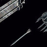 High-tech military satellite concept featuring kinetic energy weapons designed to launch tungsten rods from orbit for ground-based target destruction.