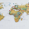 Nuclear attack map of the United States showing potential targets and fallout risk zones