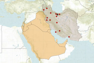 Map showing Iran conflict impact on Middle East and global safety