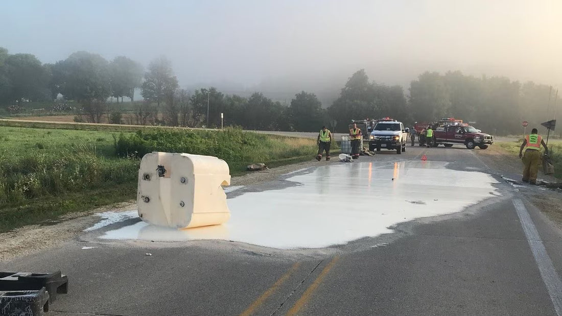 chemical spill on the road