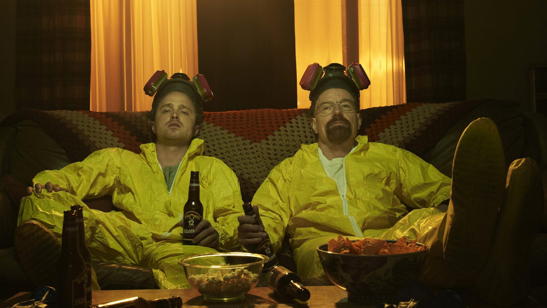 Breaking Bad casts Walter White and Jesse Pinkman wearing Hazmat Suit