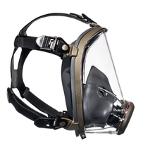 Right side profile shot of the CM-I01 respirator in green.