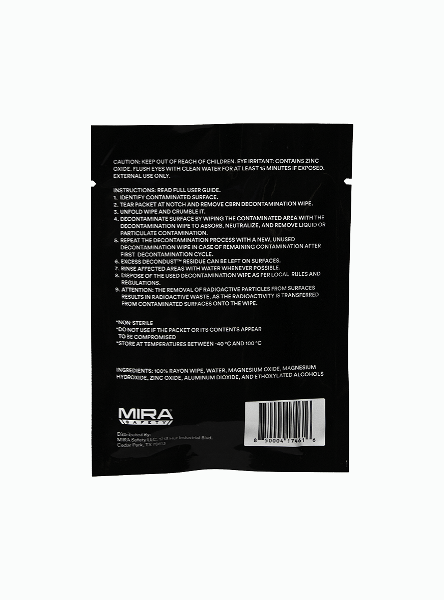 MIRA Safety® CBRN Decontamination Wipe Powered by DeconDust™