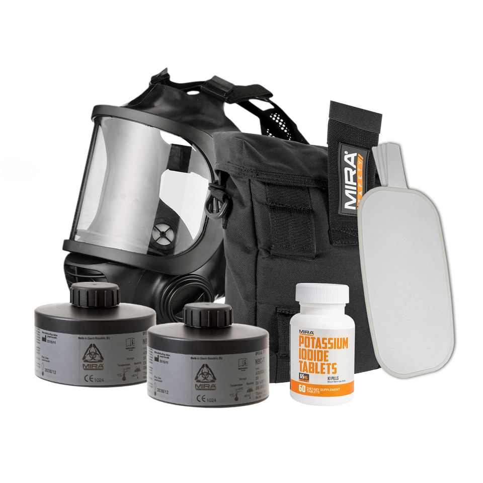 The NBC survival kit by MIRA Safety can protect you against many CBRN threats.