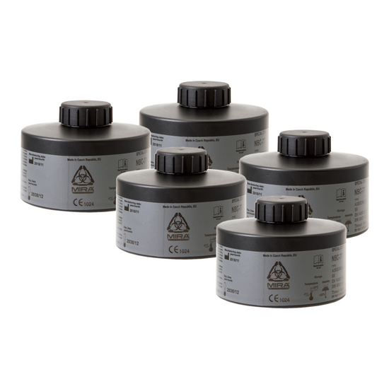 Five Black NBC-77 SOF Filters Grouped