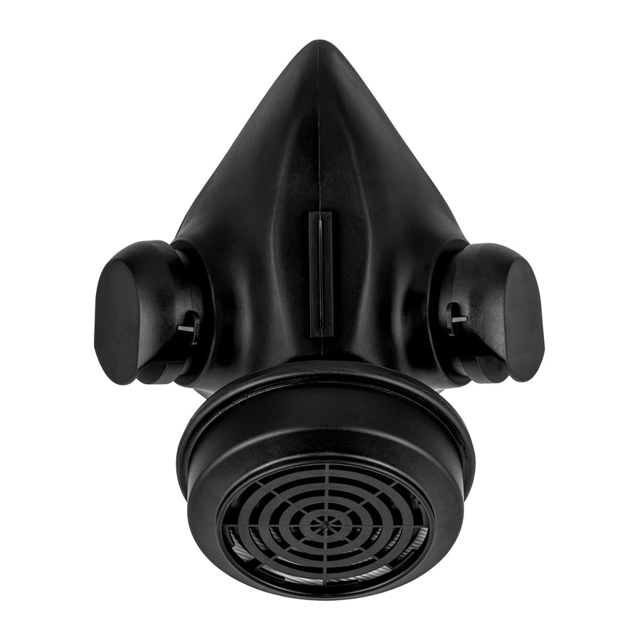 Center view of the very front of the TAPR mask with a ParticleMax Compact Filter attached.