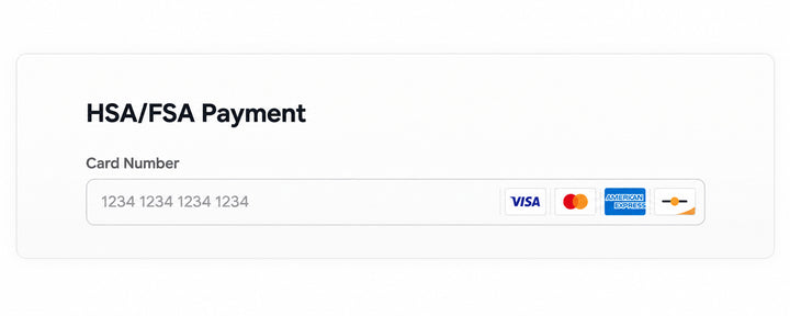 Enter your HSA/FSA card details.