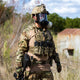 Soldier wearing the CM-6M tactical gas mask