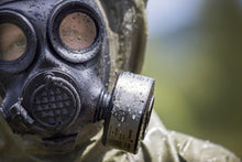 Military CBRN specialist with the NBC-77 SOF CBRN gas mask filter