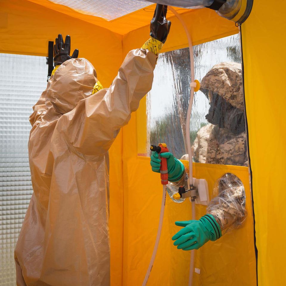 MRIA Safety's DS-1 Decontamination Shower Designed for High-Volume Decontamination.