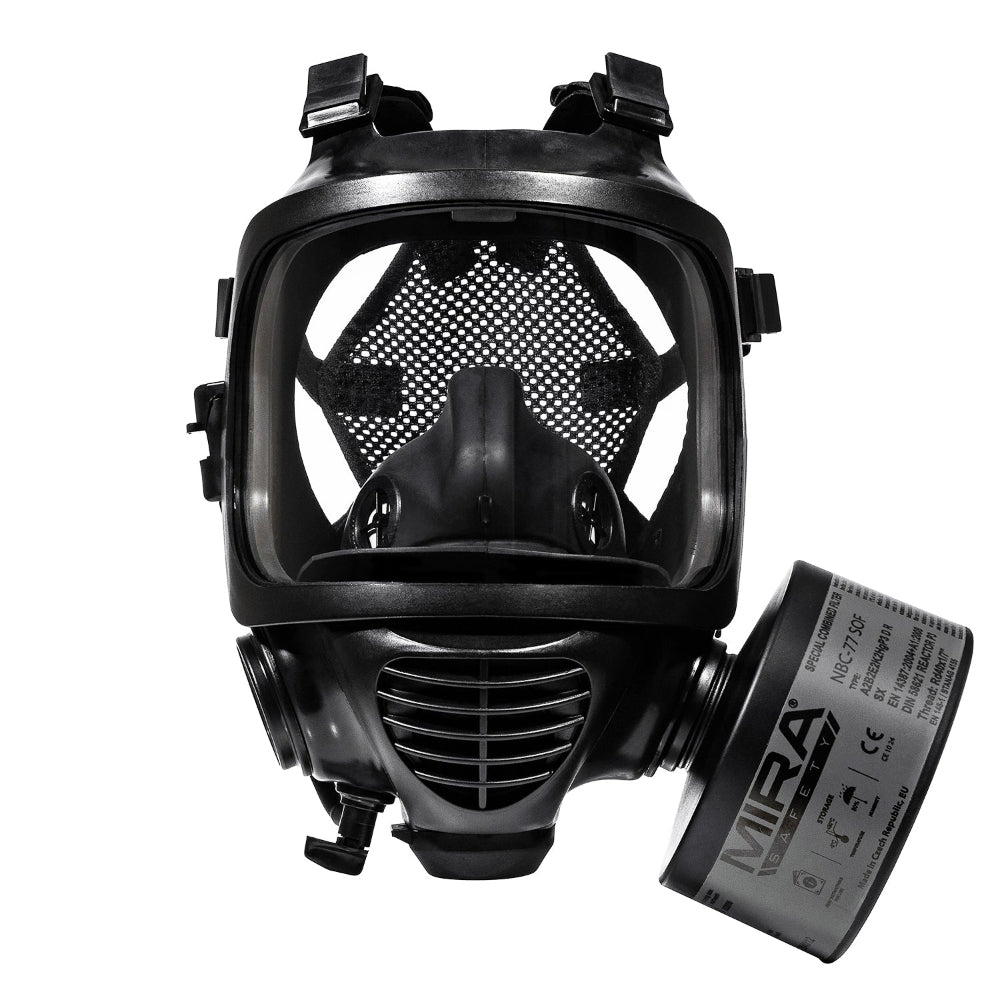 gas mask motorcycle helmets 1Storm Full Face Helmet Open Face Helmet with Smoked Shield (Detachable Visor & Face Mask): HKY881S-E Glossy White / M(57-58 cm 22.4/22.8 C21 Full Face Respirator offers tactical Paintball Mask Anti Fog,Airsoft Mask