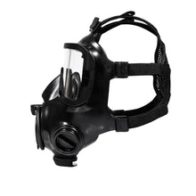 Head on shot of the left side profile of the CM-8M gas mask.
