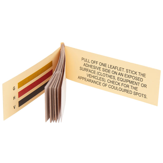 Adhesive test strip with instructions on a white background
