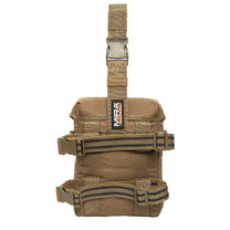 gas mask pouch in beige color back view