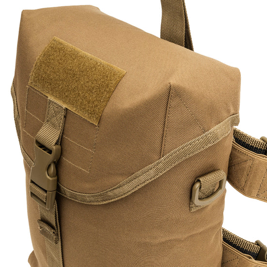 gas mask pouch side view beige