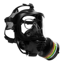 Three quarter view of the CM-6M tactical gas mask with DOTpro 320 40mm gas mask filter