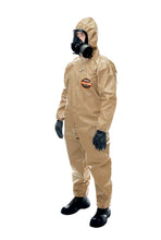 Side view of a man wearing the HAZ-SUIT HAZMAT Suit