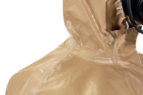 Closeup of the seams on a HAZ-SUIT HAZMAT Suit