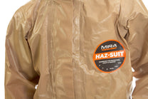Chest closeup of a child wearing the HAZ-SUIT HAZMAT Suit