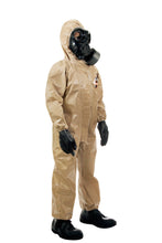 Child wearing the CM-7M gas mask with the HAZ-SUIT HAZMAT Suit