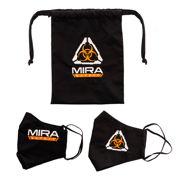 MIRA Safety Protective Face Mask Kit laid out on white background