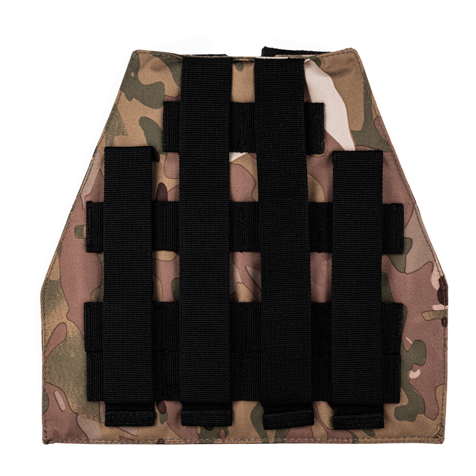 Back view of the MIRA Safety MB-90 MOLLE Pouch, without a PAPR installed, in MIRACAM