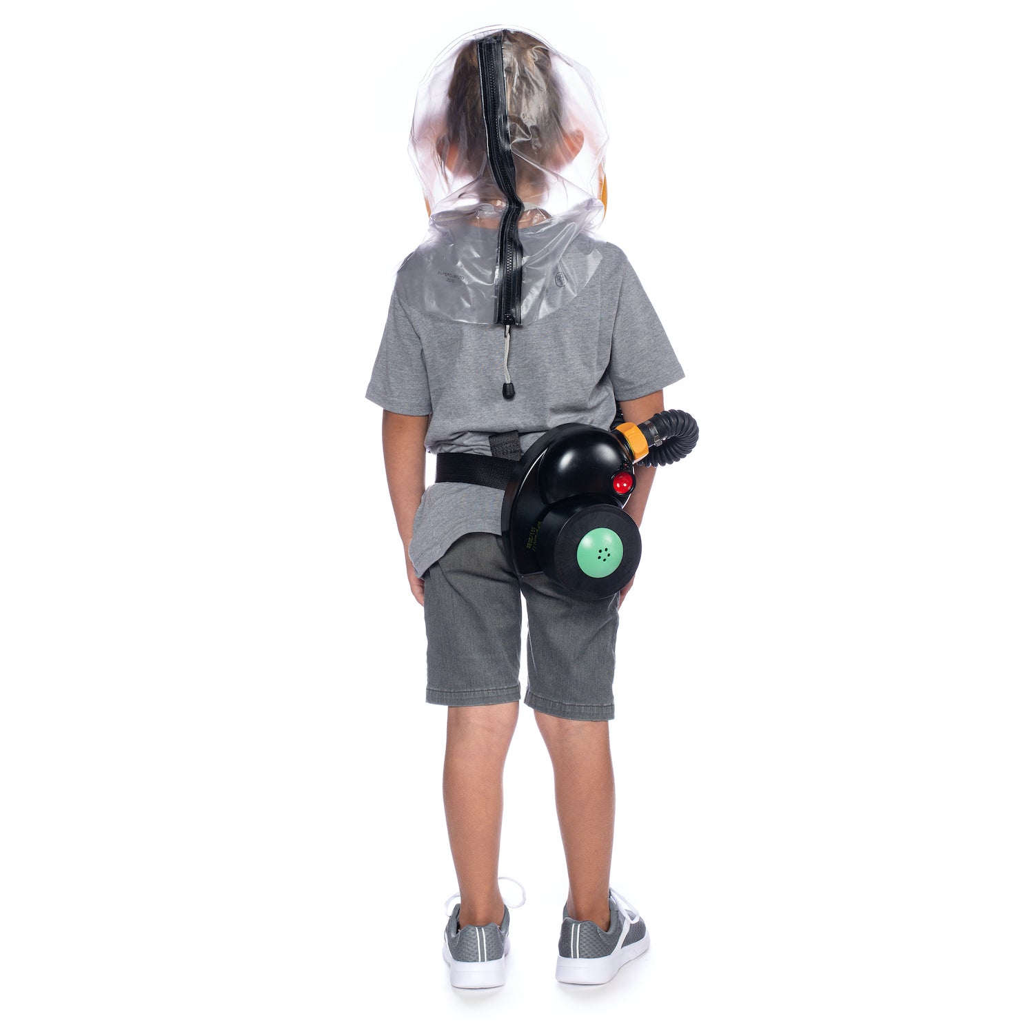 MD-2 Kid's Gas Mask with hip belt setup