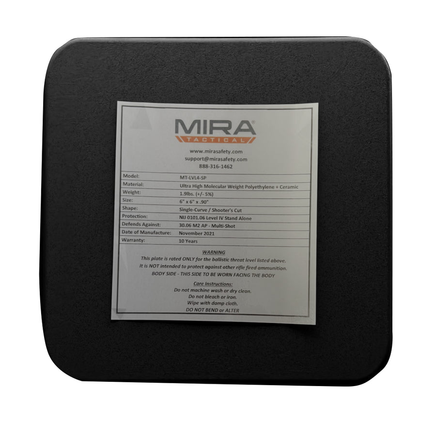 MIRA Tactical Level 4 Bullet Proof Body Armor Plate