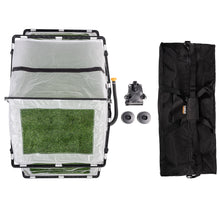 Top view of the CBRN Animal Ark Dog Gas Mask Deluxe Kit, fully expanded