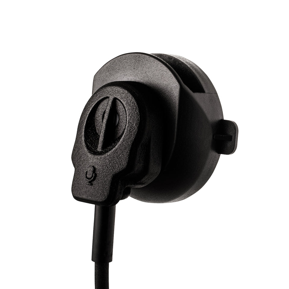Three quarter front view of the MIRA Safety Gas Mask Microphone