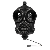 MIRA Safety Gas Mask Microphone connected to a CM-7M Military Gas Mask 