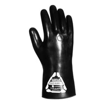 Right glove back of hand view of the MIRA Safety HAZ-GLOVES butyl gloves