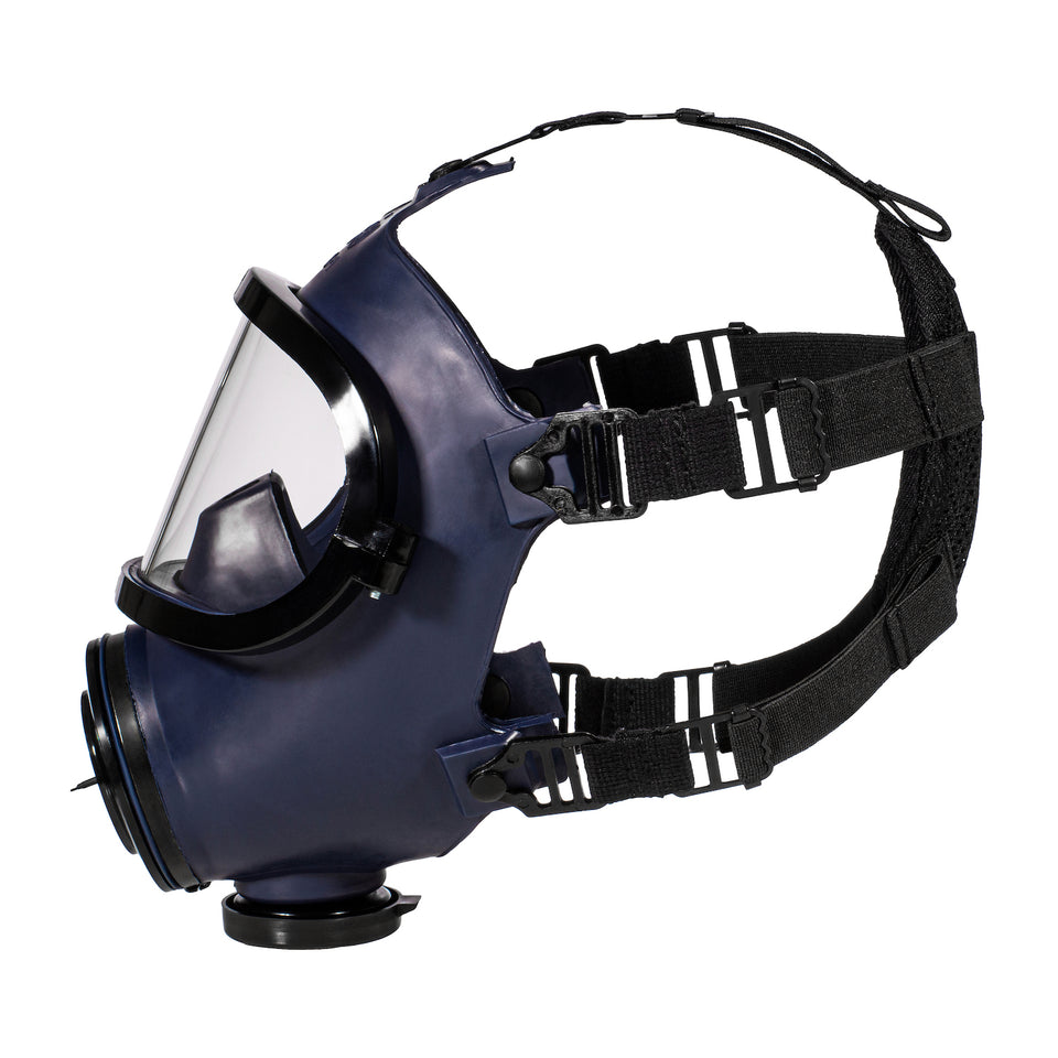 Left side view of the kids gas mask kit on white background
