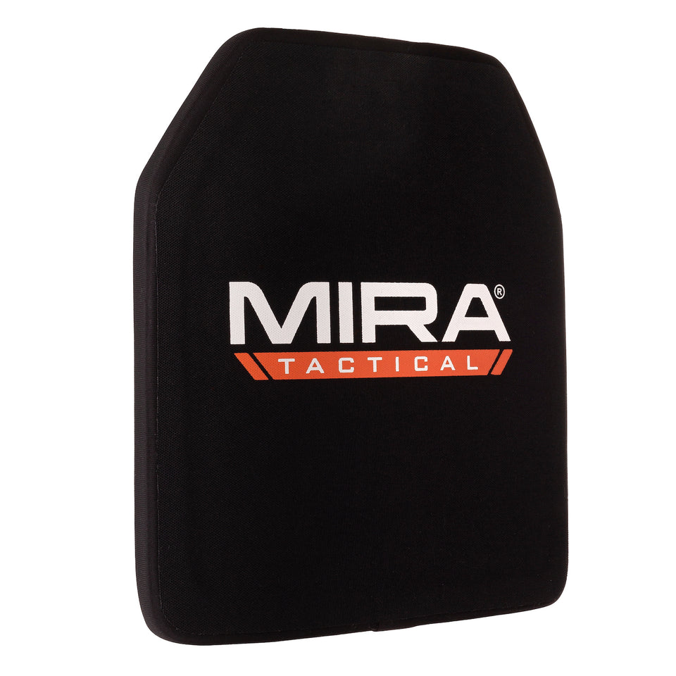 45 degree turn of MIRA Tactical level 4 body armor plate
