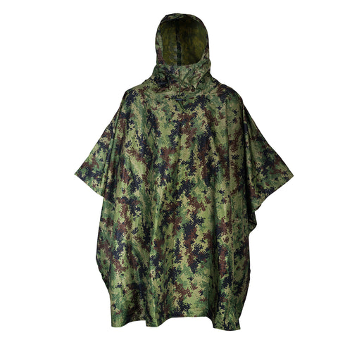 Front of M4 CBRN Military Poncho in the M-MDU-10 color scheme 