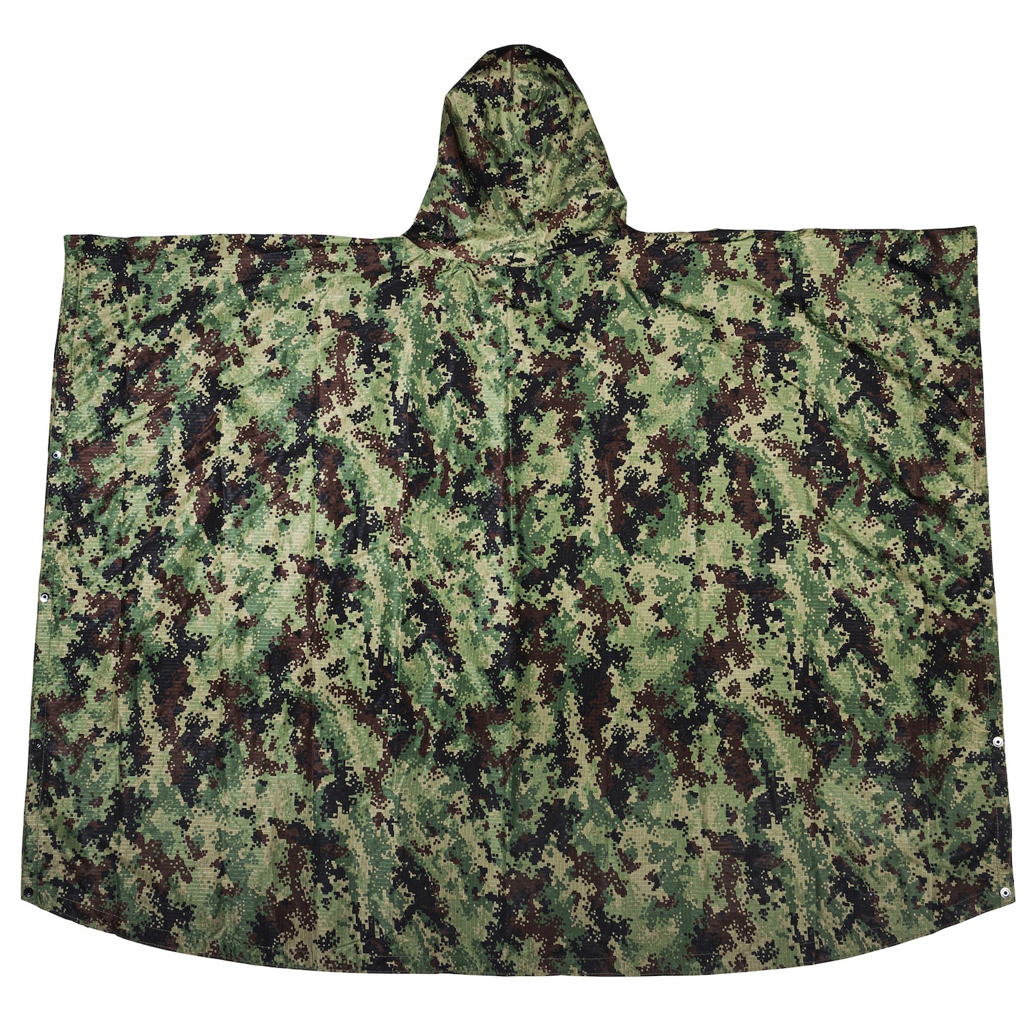 Back flat image of the M4 CBRN Military Poncho in the M-MDU-10 color scheme 