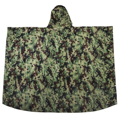 Back flat image of the M4 CBRN Military Poncho in the M-MDU-10 color scheme 