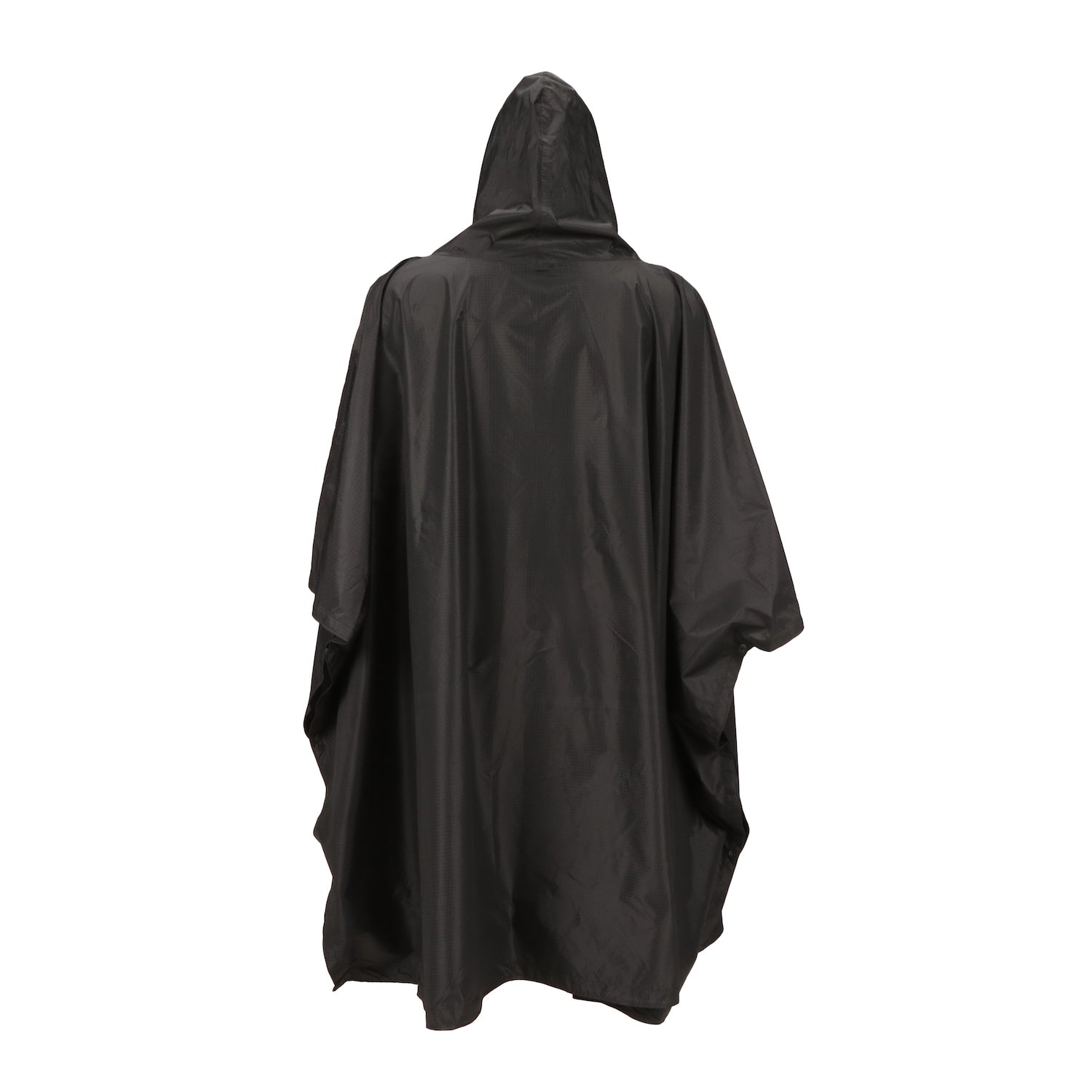 Back shot of the M4 CBRN Military Poncho in black
