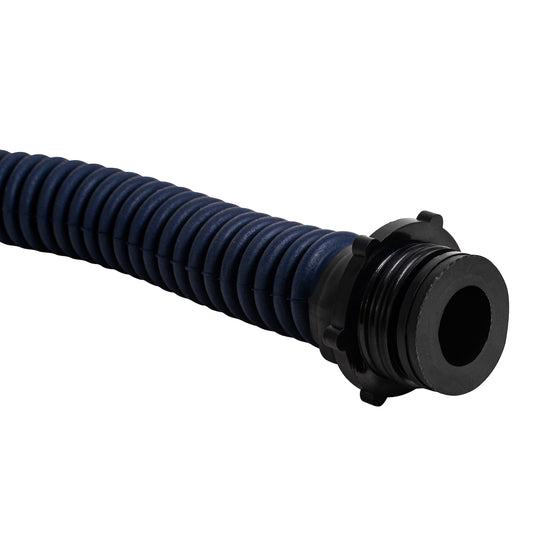 Blue Corrugated Hose With Connector