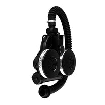 MIRA Safety powered air purify respirator (PAPR) three quarter view with hose and filters 