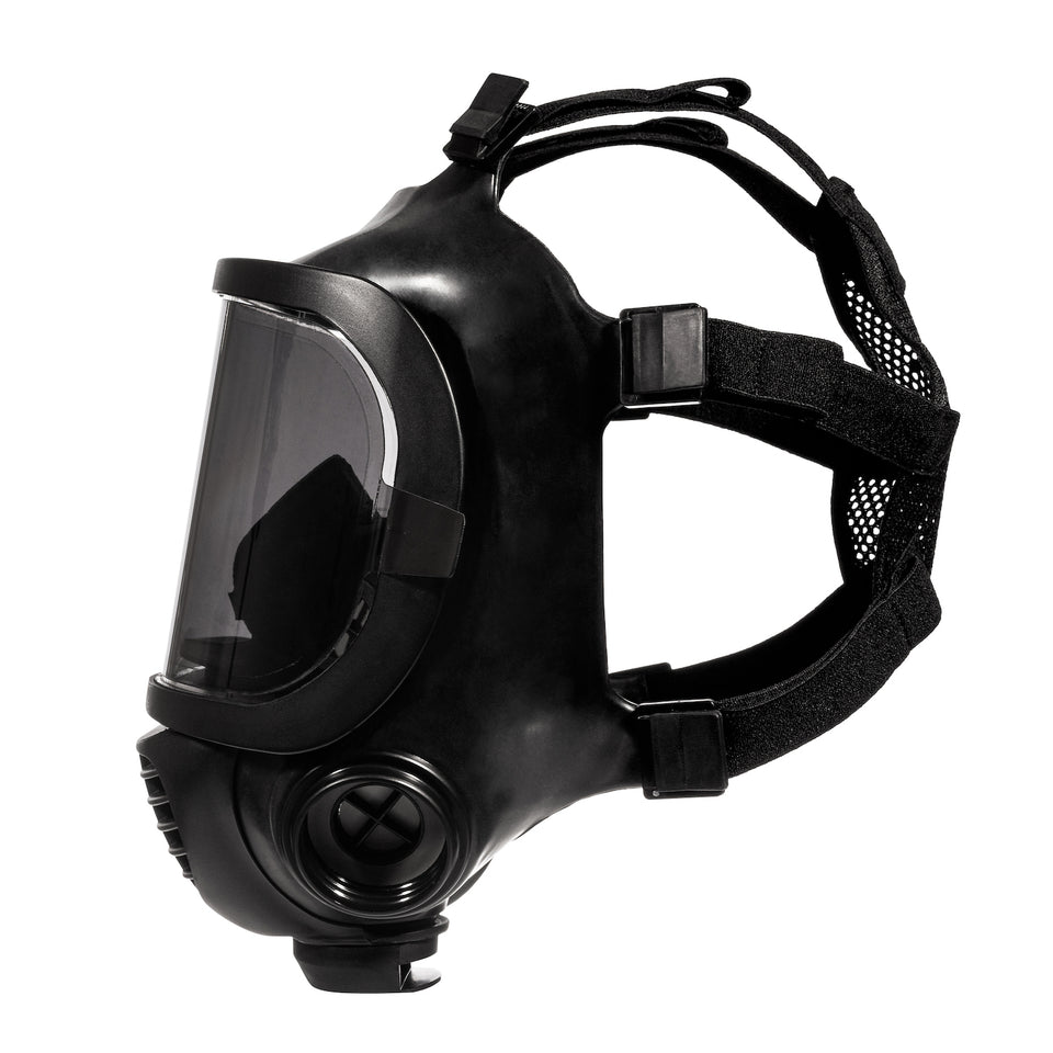 Single layer tinted PROFILM gas mask visor protector on the CM-6M